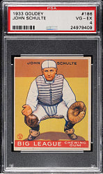 1933 R319 Goudey #186 John Schulte PSA VG-EX 4
