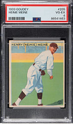 1933 R319 Goudey #205 Heinie Meine PSA VG-EX 4