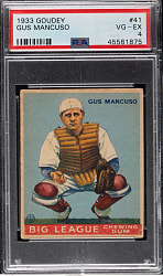 1933 R319 Goudey #41 Gus Mancuso PSA VG-EX 4