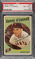 1959 Topps #87 Danny O'Connell PSA NM-MT+ 8.5