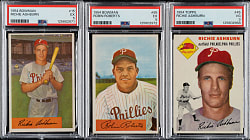 1954 Topps and Bowman PSA-Graded Trio: Richie Ashburn and Robin Roberts