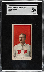 Lot # 11: 1909-1911 E90-1 American Caramel Cy Young Boston SGC VG 3