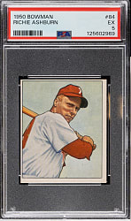 1950 Bowman #84 Richie Ashburn PSA EX 5