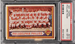1951 Bowman #214 Philadelphia Phillies Team PSA NM-MT 8