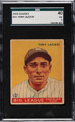 1933 R319 Goudey #31 Tony Lazzeri SGC VG 40