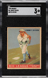 1933 R319 Goudey #6 Jimmy Dykes Age 36 in Bio SGC VG 3