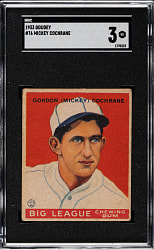 1933 R319 Goudey #76 Mickey Cochrane SGC VG 3
