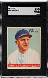 1933 R319 Goudey #165 Joe Sewell SGC VG/EX 4