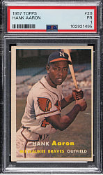 1957 Topps #20 Hank Aaron PSA POOR 1