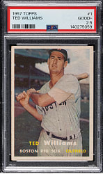 1957 Topps #1 Ted Williams PSA GOOD+ 2.5