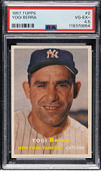1957 Topps #2 Yogi Berra PSA VG-EX+ 4.5