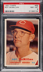 1957 Topps #69 Roy McMillan PSA NM-MT 8
