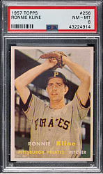 1957 Topps #256 Ronnie Kline PSA NM-MT 8