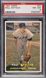 1957 Topps #77 Paul Foytack PSA NM-MT 8
