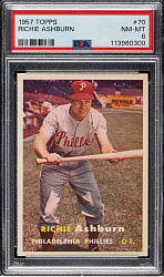 1957 Topps #70 Richie Ashburn PSA NM-MT 8
