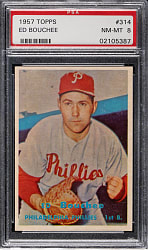 1957 Topps #314 Ed Bouchee PSA NM-MT 8