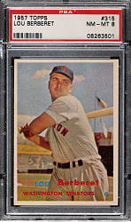1957 Topps #315 Lou Berberet PSA NM-MT 8