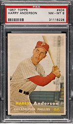 1957 Topps #404 Harry Anderson PSA NM-MT 8