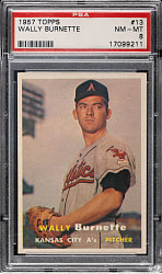 1957 Topps #13 Wally Burnette PSA NM-MT 8