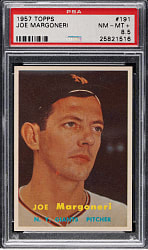 1957 Topps #191 Joe Margoneri PSA NM-MT+ 8.5