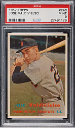 1957 Topps #246 Jose Valdivielso PSA MINT 9