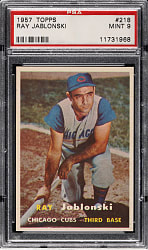 1957 Topps #218 Ray Jablonski PSA MINT 9