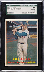 1957 Topps #170 Duke Snider SGC NM/MT 88