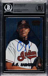 Signed 1999 Bowman's Best #171 C.C. Sabathia Rookie - Beckett