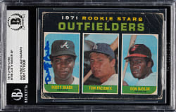 Signed 1971 O-Pee-Chee #709 Dusty Baker Rookie - Beckett