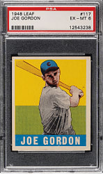 1948-1949 Leaf #117 Joe Gordon PSA EX-MT 6