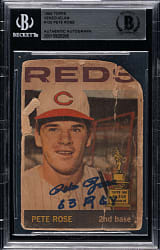 Signed 1964 Topps Venezuelan #125 Pete Rose - Beckett