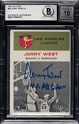 1961-1962 Fleer Basketball #66 Jerry West In Action Beckett GEM MINT 10