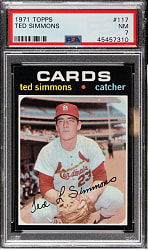 1971 Topps #117 Ted Simmons Rookie PSA NM 7