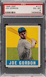 1948-1949 Leaf #117 Joe Gordon PSA EX-MT 6