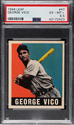 1948-1949 Leaf #47 George Vico PSA EX-MT+ 6.5