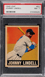 1948-1949 Leaf #82 Johnny Lindell PSA NM 7