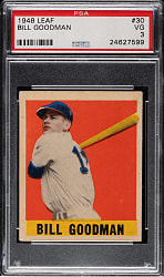 1948-1949 Leaf #30 Bill Goodman Short Print PSA VG 3