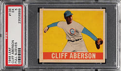 1948-1949 Leaf #136 Cliff Aberson Full Sleeves PSA EX 5