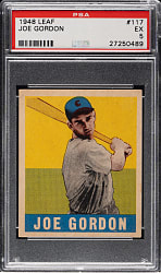 1948-1949 Leaf #117 Joe Gordon PSA EX 5