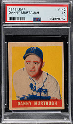 1948-1949 Leaf #142 Danny Murtaugh Short Print PSA EX 5