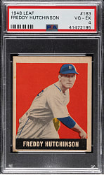 1948-1949 Leaf #163 Freddy Hutchinson Short Print PSA VG-EX 4