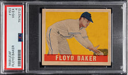 1948-1949 Leaf #153 Floyd Baker Short Print PSA VG-EX 4