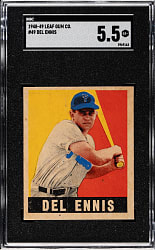 1948-1949 Leaf #49 Del Ennis SGC EX+ 5.5