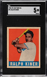 1948-1949 Leaf #91 Ralph Kiner Rookie SGC EX 5