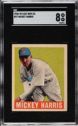 1948-1949 Leaf #27 Mickey Harris SGC NM/MT 8