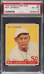 1933 V353 World Wide Gum Canadian Goudey #8 Roy Johnson PSA EX-MT 6