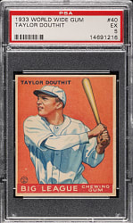 1933 V353 World Wide Gum Canadian Goudey #40 Taylor Douthit PSA EX 5