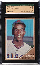1962 Topps #25 Ernie Banks SGC VG 40
