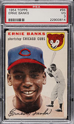 1954 Topps #94 Ernie Banks Rookie PSA VG 3