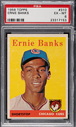 1958 Topps #310 Ernie Banks PSA EX-MT 6